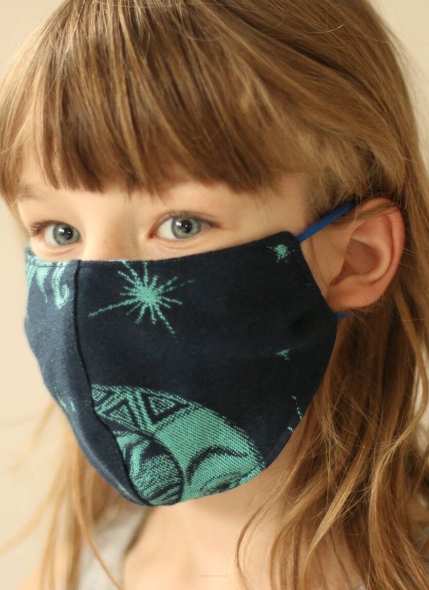 Cotton street mask. Asian style. Protective mask. Children's size.
