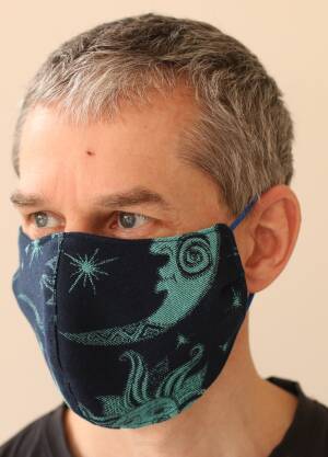 Bamboo street mask. Asian style. Protective mask. Men's size.