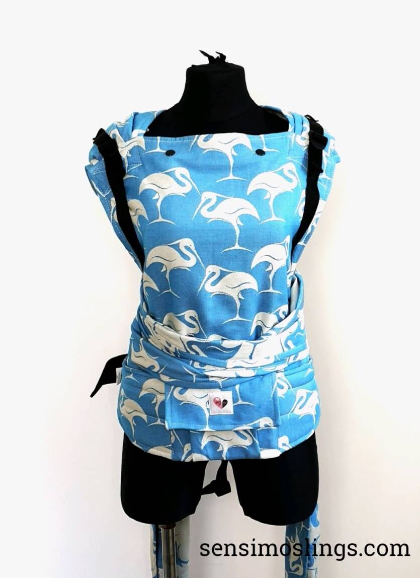 Ergonomic baby carrier. Hybrid baby carrier. Heron Cloud