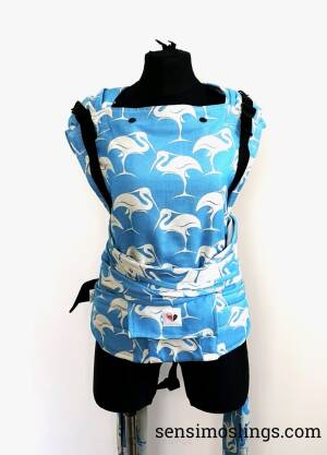 Ergonomic baby carrier. Hybrid baby carrier. Heron Cloud