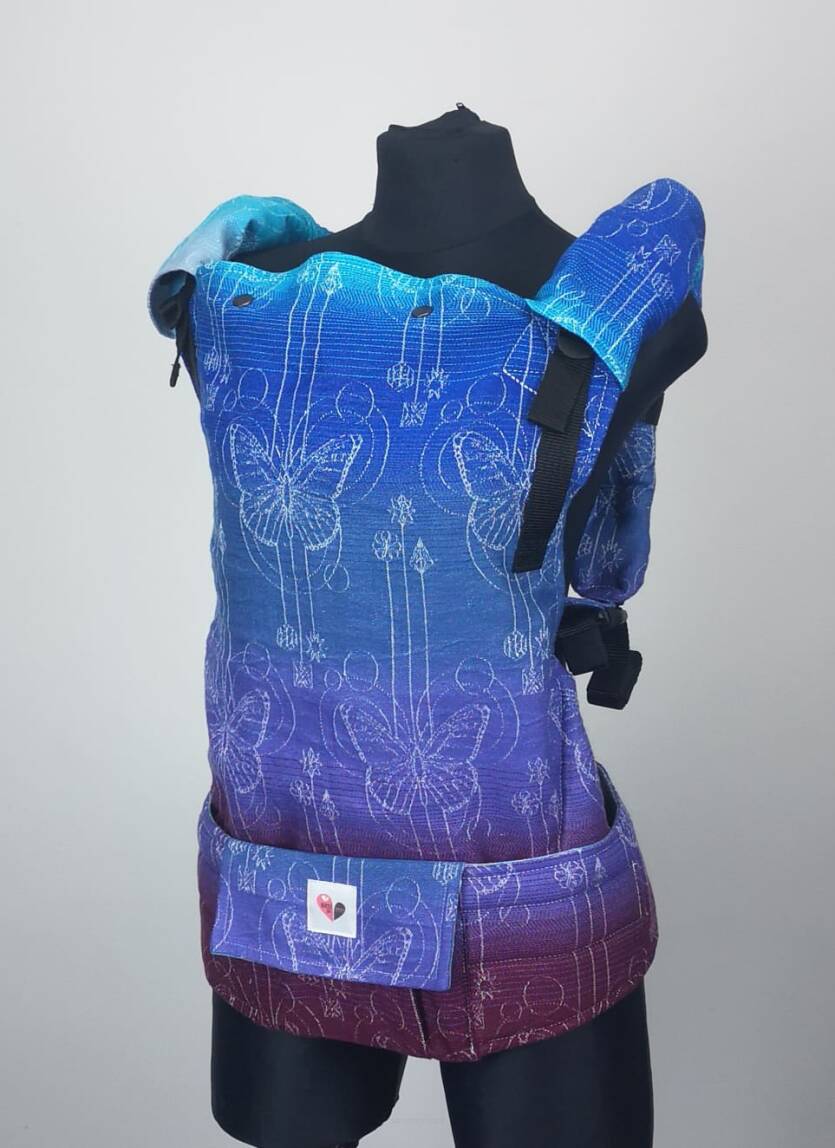 Freely Grow Papillon Blue Ink sensimo slings baby carrier